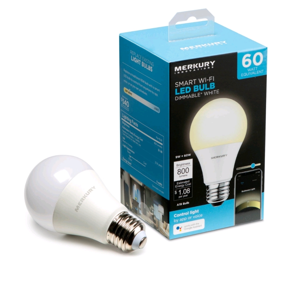 Merkury smart wifi LED Bulbs dimable white